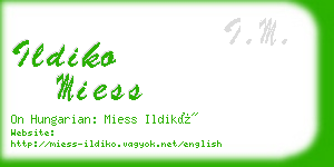 ildiko miess business card